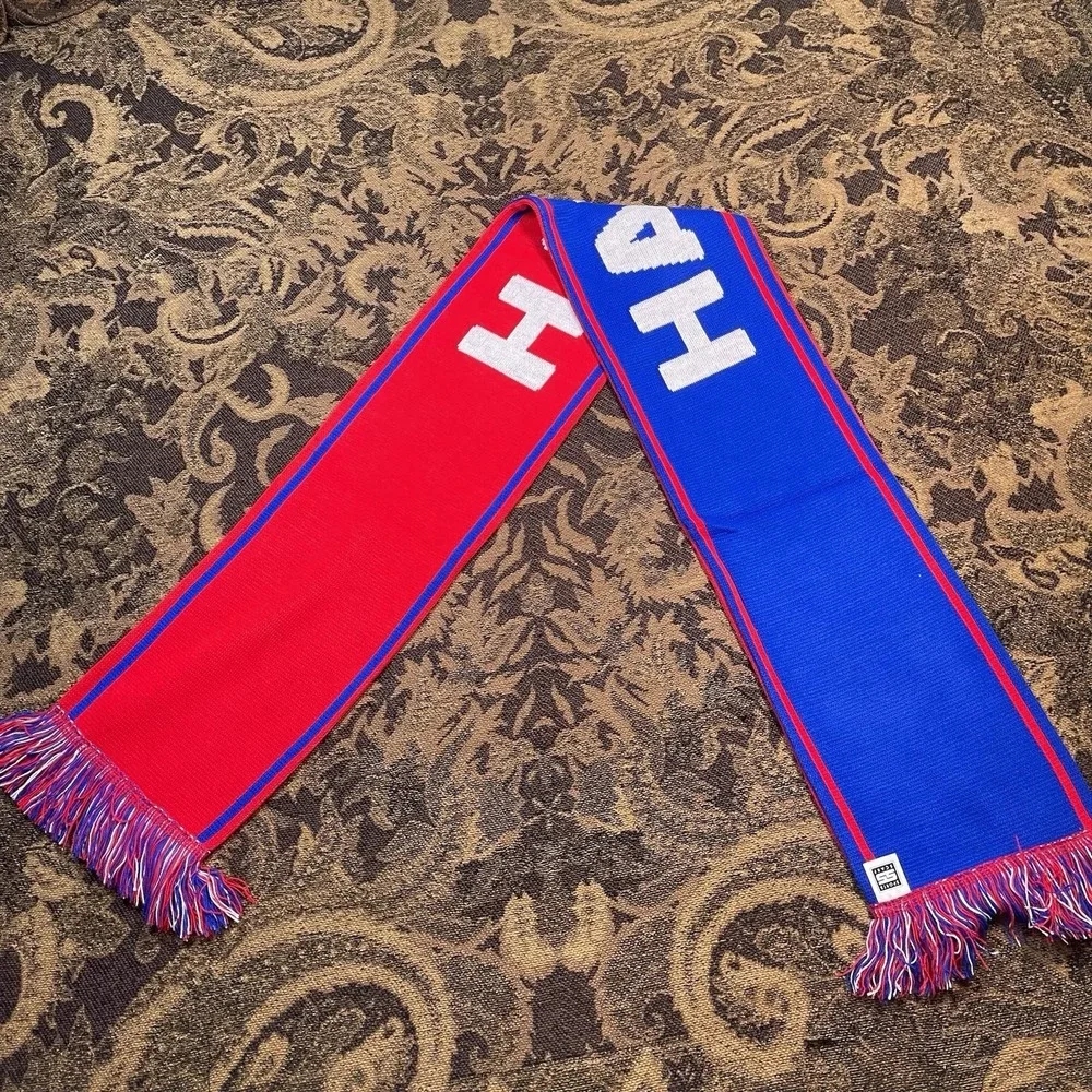 Haiti Soccer Football Scarf Licensed New Red Blue Double Sided New